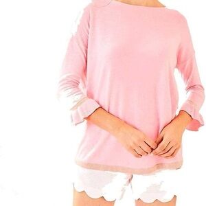 Lilly Pulitzer Charla Pink Gold Sweater Size XS